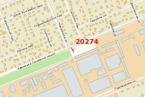 Billboard B in Vasylivka, 3x6  Admirala Senavina prosp. - Nekrasova st., 2a scheme