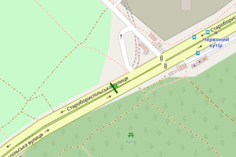 Backlight A in Kyiv, 7x4  Staroborispil's'ka st., 200 metriv do Harkivs'koi pl. scheme