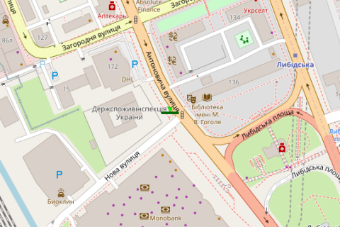 Video Billboard  in Vasylivka, 2.3x3.14  Antonovica st. (Gor'kogo st.), 174 (TT 4.8 468h676) - 421802 scheme