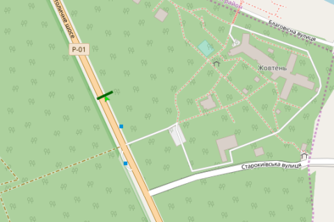 Billboard A in Vasylivka, 6x3  Stolicne sose, 150 metriv vid viizdu z sanotoria "Zovten'" (v napramku Kieva) scheme