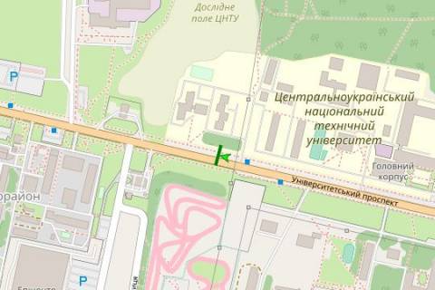 Billboard A in Kropyvnytskyi (Kirovograd), 3x6  Universitets'kij prosp., 14 scheme