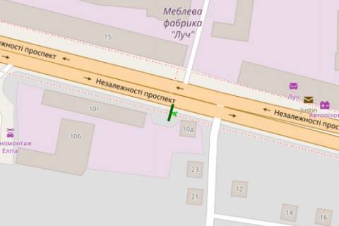 Billboard B in Zhytomyr, 3x6  Nezaleznosti prosp. (Vatutina st.), 10d scheme
