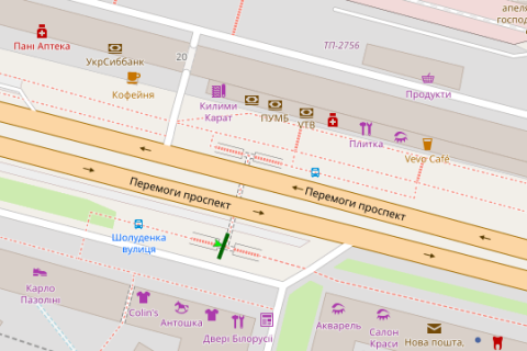 Scrolller, Scroll A in Kyiv, 2.3x3.14  Berestejs'kij prosp., , 17 - 273599 scheme