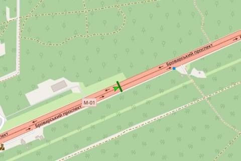 Billboard A in Vasylivka, 6x3  Brovars'kij prosp.,  na rozpodiluvaci No5 (v napramku Brovariv) scheme