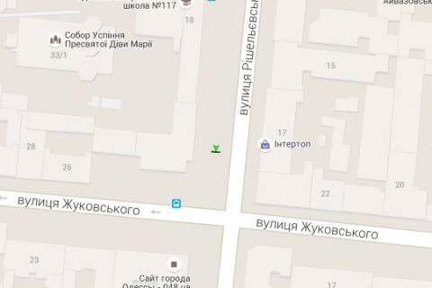 Citylight A in Odessa, 1.2x1.8  Risel'evs'ka st., 22 - Zukovs'kogo st., 24 (naprav na zalizn. vokzal) scheme