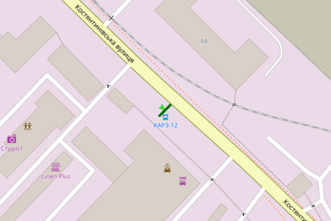 Citylight A in Kyiv, 1.2x1.8  Kostantinivs'ka st., 73 zup. "KARZ-12" scheme