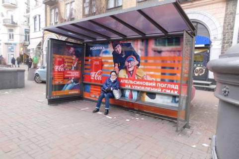 Billboard A in Vasylivka, Нестандарт  Velika Vasil'kivs'ka st., 16- zuupinka grom. transportu (brenduvanna) Photo 1