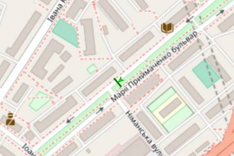 Citylight A in Kyiv, 1.2x1.8  Marii Prijmacenko bul'v., , 3, bul'varna castina  scheme