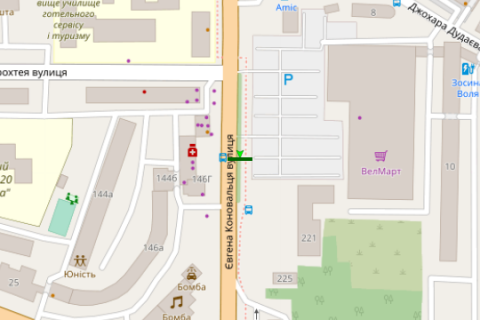 Citylight B in Ivano-Frankivsk, 1.2x1.8  Evgena Konoval'ca st., 221 (No1) scheme