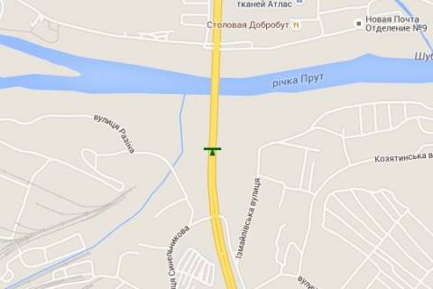 Billboard A in Chernivtsi, 3x6  Kalinivs'ka st., (Izmajlivs'ka st.) (do rinku, liva) scheme