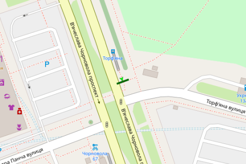 Non-Standard B in Lviv, 1.2x1.8  Вячеслава Чорновола просп. - Торф`яна вул. scheme
