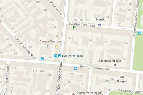 Citylight B in Odessa, 1.2x1.8  Troic'ka st., 51 - Preobrazens'ka st. scheme