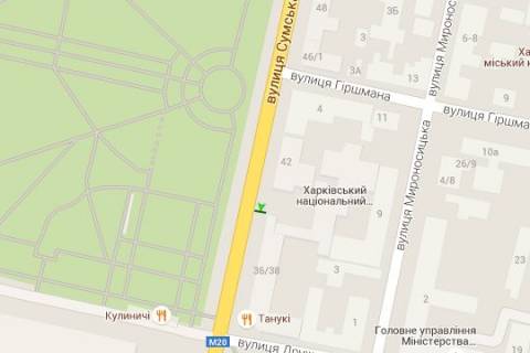 Citylight B in Kharkiv, 1.2x1.8  Sums'ka st., 40 scheme