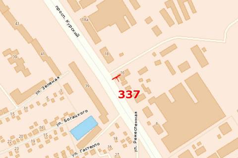 Billboard A in Sumi, 3x6  Peremogi prosp. (Kurs'kij prosp.) - Kosmicna st. scheme