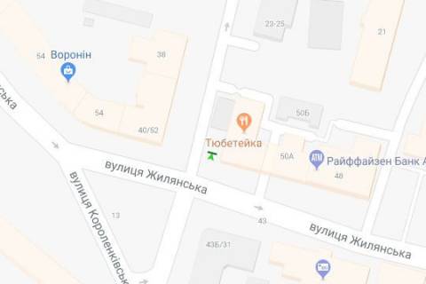 Citylight A in Kyiv, 1.2x1.8  Tarasivs'ka st., 29/50 scheme