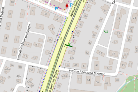 Backlight B in Lviv, 2.3x3.14  Княгині Ольги вул., 39 scheme