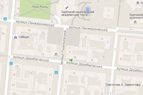 Citylight B in Odessa, 1.2x1.8  Deribasivska st., 10 - Risel'evs'ka st. scheme