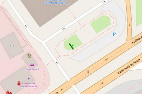 Citylight A in Zhytomyr, 1.2x1.8  Kiivs'ka st., 93 scheme