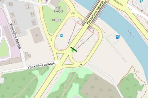 Billboard A in Kropyvnytskyi (Kirovograd), 3x6  Vokzal'na st. (Zovtnevoi Revolucii st.), (mist) scheme