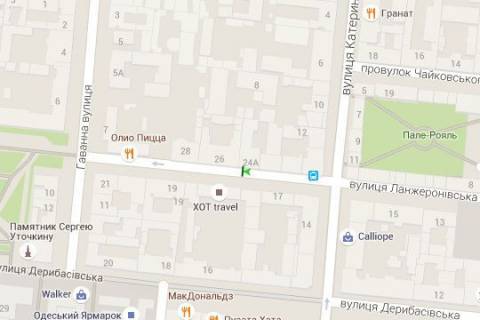 Citylight A in Odessa, 1.2x1.8  Lanzeronivs'ka st., 24A scheme