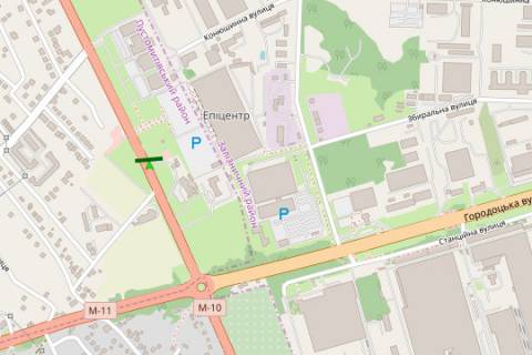 Billboard A in Lviv route, 5x12  Kil'ceva doroga (400 m. vid st. Gorodoc'ka, na Varsavu) scheme