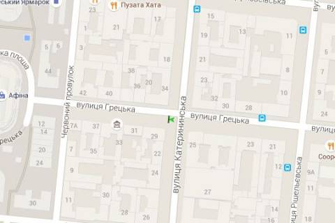Citylight B in Odessa, 1.2x1.8  Grec'ka st., 29 - Ekaterinins'ka st. scheme