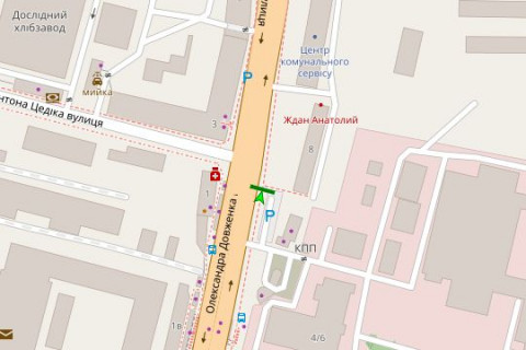 Scrolller, Scroll A in Kyiv, 2.3x3.14  Довженка вул., №8 - 44498 scheme