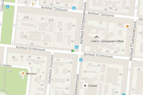 Citylight A in Odessa, 1.2x1.8  Uspens'ka st. - Ekaterinins'ka st., 52 scheme