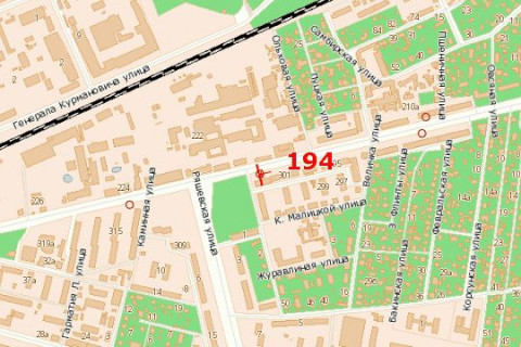 Billboard B in Vasylivka Gorodoc'ka st., 301 (vid centru) scheme