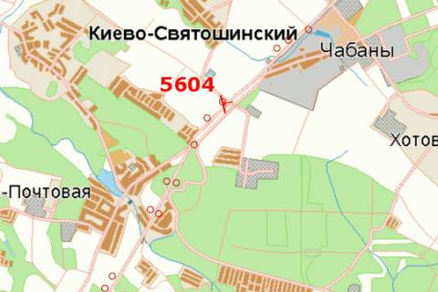 Billboard A in Trasy Kiev, 5x12  Київ - Одеса, 06км+200м від  Києва (поворот на Віту-Поштову) (у напрямку  Одеси) scheme