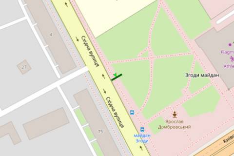 Billboard B in Zhytomyr, 3x6  Zgodi majdan - Shidna st. scheme