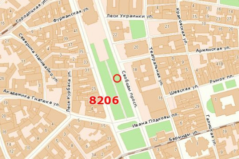 Citylight B in Lviv Svobodi prosp., 18 scheme