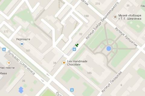 Citylight A in Cherkasy, 1.2x1.8  Bajdi-Visnevec'kogo st., 32 (zupinka) scheme