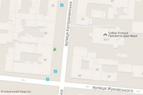 Citylight A in Odessa, 1.2x1.8  Ekaterinins'ka st., 28/30 scheme