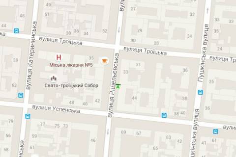 Citylight B in Odessa, 1.2x1.8  Risel'evs'ka st., 33 scheme