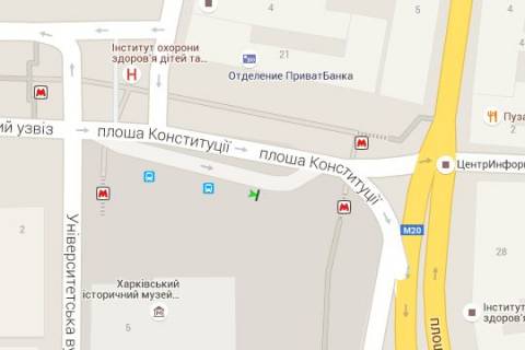 Citylight A in Kharkiv, 1.2x1.8  Konstitucii pl. - Universitets'ka st., (zupinka) No3 (S) scheme