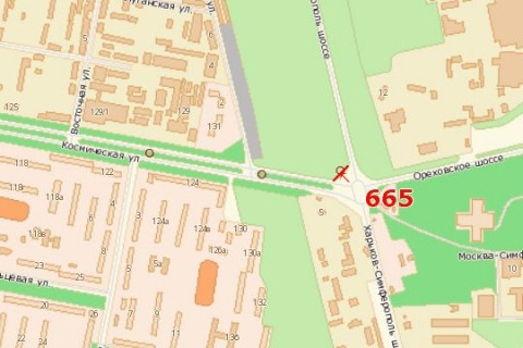 Billboard A in Zaporizhzhya Kosmicna st. - Harkiv-Simferopol' sose scheme