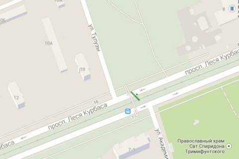 Billboard A in Kyiv, 6x3  Lesa Kurbasa prosp., zupinka svidkisnogo tramvau "Vst.Tuluzi" (u napramku  Kil'cevoi dorogi) scheme