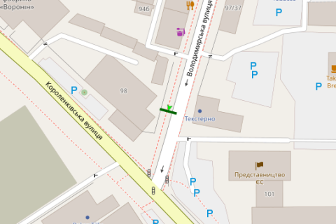 Citylight A in Kyiv, 1.2x1.8  Volodimirs'ka st., 98/3 scheme