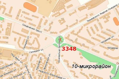 Billboard B in Ternopil, 3x6  Zluki prosp. - Evgena Konoval'ca st. scheme