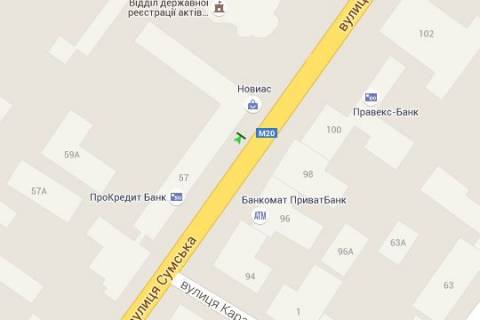 Citylight B in Kharkiv, 1.2x1.8  Sums'ka st., 59 (No2) scheme