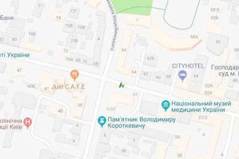 Citylight B in Kyiv, 1.2x1.8  Bogdana Hmel'nic'kogo st., 37/1 scheme