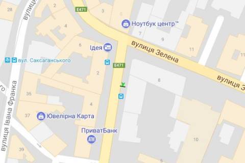 Citylight B in Lviv, 1.2x1.8  Sota Rustaveli st., 4 scheme