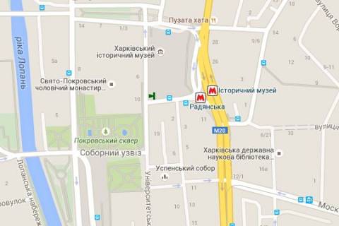 Citylight B in Kharkiv, 1.2x1.8  Konstitucii pl. - Universitets'ka st., (zupinka) (B) scheme