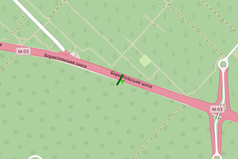 Billboard B in Kyiv, 3x6  Borispil's'ke sose, 4,2 km vid Kieva (u napramku Kieva) scheme