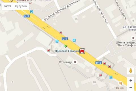 Citylight A in Kharkiv, 1.2x1.8  Vernads'kogo st. - Gagarina prosp., (No1) scheme