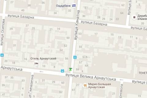 Citylight B in Odessa, 1.2x1.8  Kanatna st. - Velika Arnauts'ka st. scheme