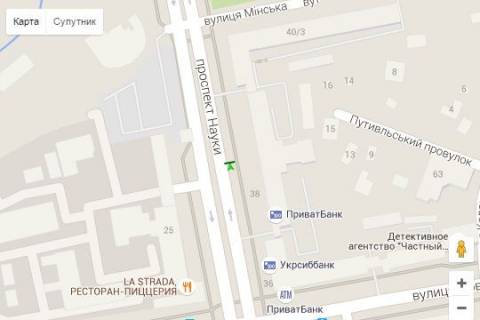 Citylight A in Kharkiv, 1.2x1.8  Nauki prosp. (Lenina prosp.), 38 (No2) scheme