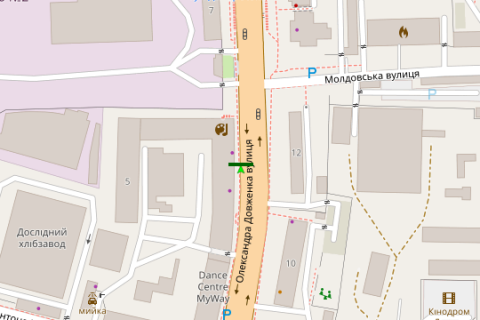 Citylight B in Kyiv, 1,2х1,8  Dovzenka st., 3 scheme