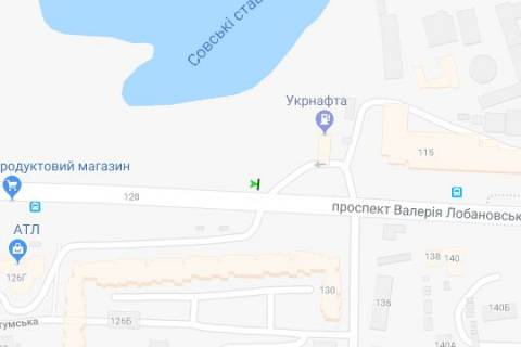 Backlight B in Vasylivka, 2.3x3.14  Lobanovs'kogo Valeria prosp. (Cervonozoranij prosp.), No1 vid AZS (v napravl. Demiivs'koi pl.) scheme